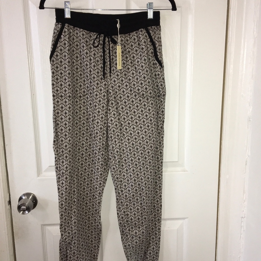 Black and White Patterned Joggers